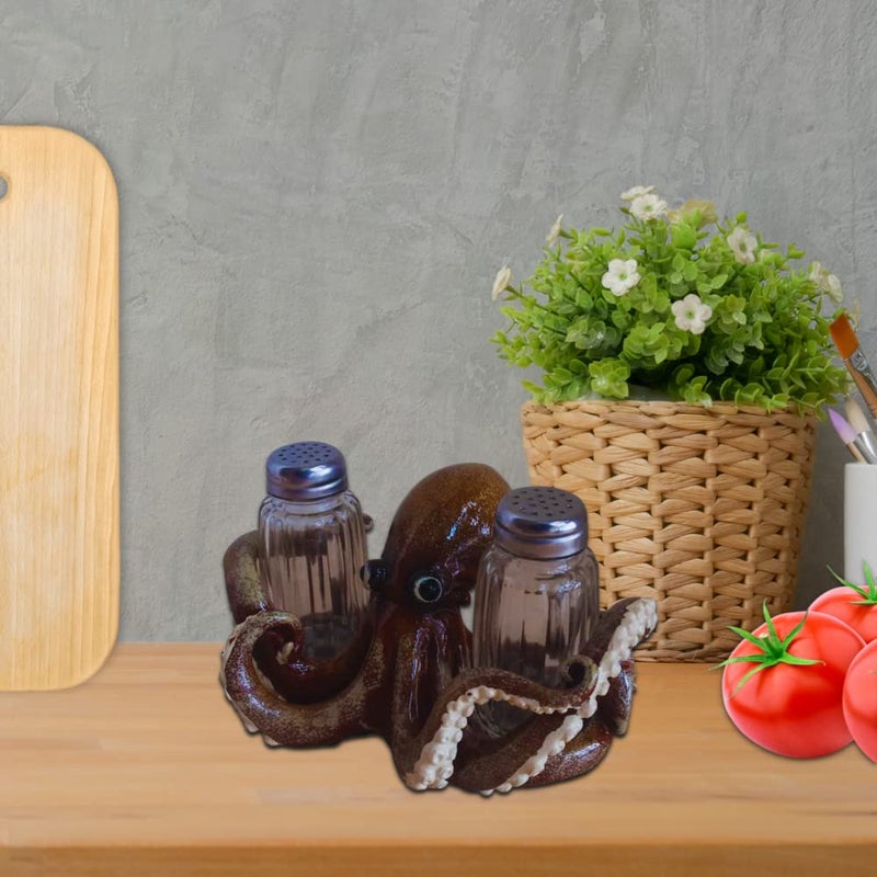 Comfy Hour Western Retro Collection 3" Octopus Salt and Pepper Bottle Holder, Polyresin - Image 2